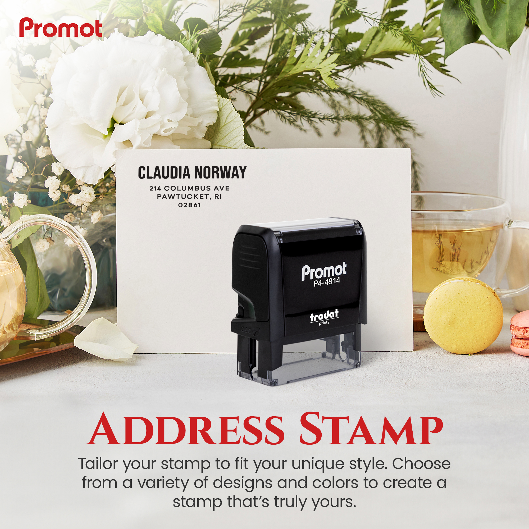 Address Stamp D3 (Extra Large) 4-Line hover